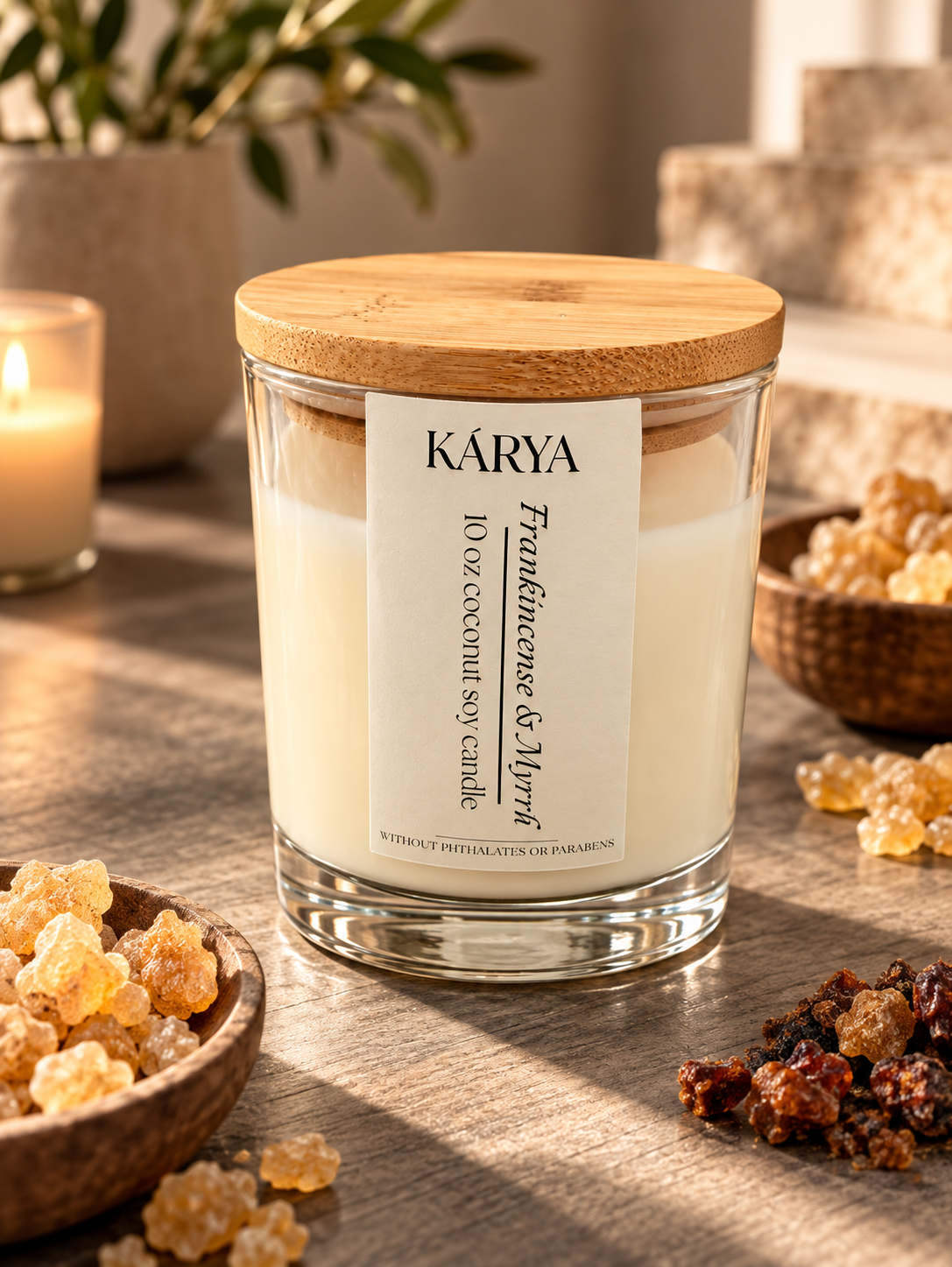 Coconut Soy Candle FRANKINCENSE & MYRRH 10oz